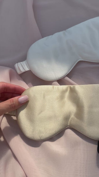 100% Mulberry Silk Sleep Mask - Champagne
